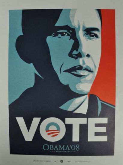 D'après Shepard FAIREY (Né en 1970) Vote. Poster. Non Signé