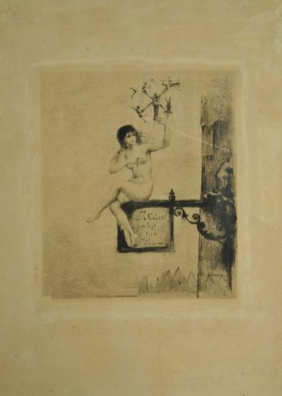 Joseph APOUX (circa 1860) Rêverie fantastique. Suites de 5 gravures. H: 18 cm x L:...