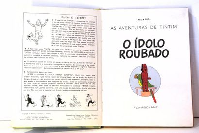 null Hergé - O idolo roubado - Edition cartonnée en brésilien (portugais) de Tintin...