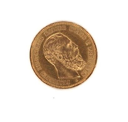 null Une pièce de 10 Mark or, 1888 (frottée, usée)

Poids: 3,99 g