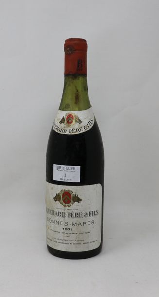 null 1 bouteille, Bonnes-Mares Grand Cru, 1971, Bouchard père et fils (bas épaule,...