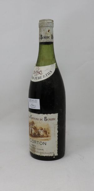 null 1 bouteille, Corton Grand Cru rouge, 1971, Bouchard père et fils (milieu épaule,...