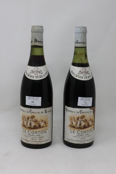 null 2 bouteilles, Corton Grand Cru rouge, 1976, Bouchard père et fils (1 x haute...