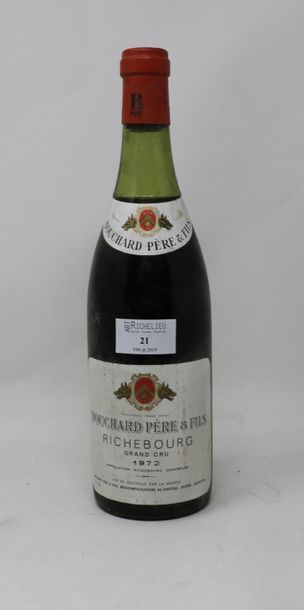 null 1 bouteille, Richebourg Grand Cru, 1972, Bouchard père et fils (haut épaule,...
