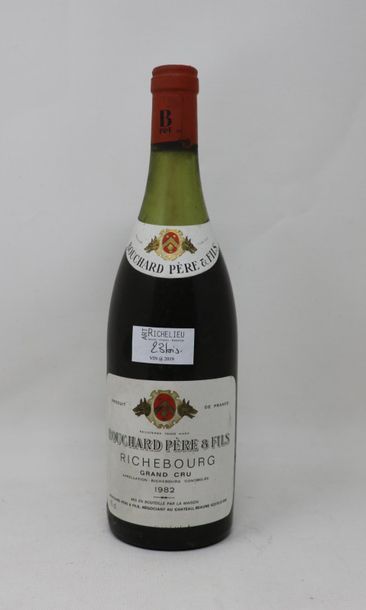null 1 bouteille, Richebourg Grand Cru, 1982, Bouchard père et fils (bas épaule)