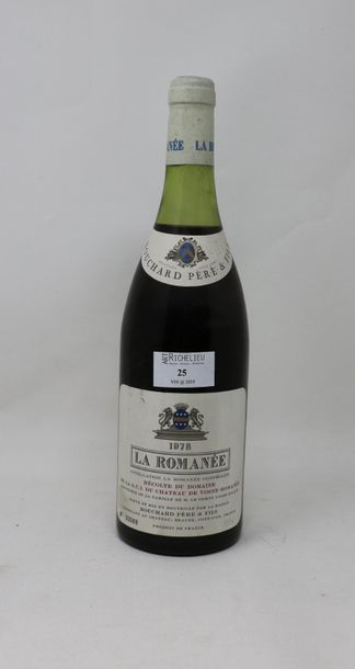 null 1 bouteille, Romanée Grand Cru, 1978, Bouchard père et fils (haut épaule)