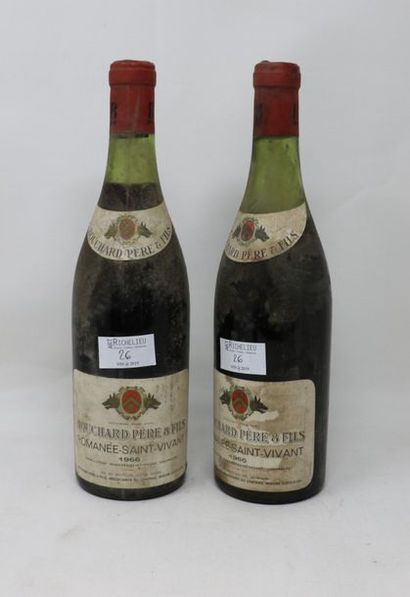 null 2 bouteilles, Romanée Saint-Vivant Grand Cru, 1966, Bouchard père et fils (1...