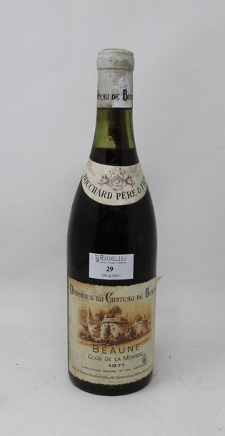 null 1 bouteille, Beaune Clos de la Mousse 1er Cru, 1971, Bouchard père et fils (bas...