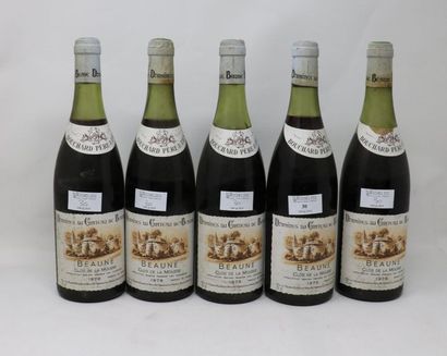 null 5 bouteilles, Beaune Clos de la Mousse 1er Cru, 1978, Bouchard père et fils...