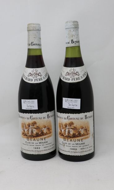 null 2 bouteilles, Beaune Clos de la Mousse 1er Cru, 1982, Bouchard père et fils...