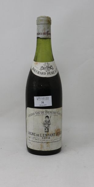 null 1 bouteille, Beaune Grève Vigne de l'enfant Jesus 1er Cru, 1972, Bouchard père...