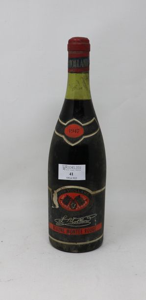 null 1 bouteille, Beaune Monté rouge, 1947, Léon Volland (bas goulot, étiquette ...