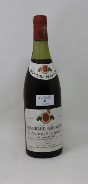 null 1 bouteille, Chambolle-Musigny 1er Cru, 1978, Bouchard père et fils (bas goulot,...