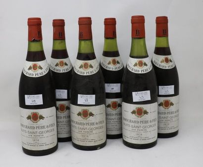 null 6 bouteilles, Nuit-Saint-Georges 1er Cru "Les Porets", 1976, Bouchard père et...