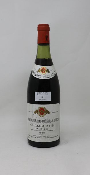 null 1 bouteille, Chambertin Grand Cru, 1979, Bouchard père et fils (bas goulot)