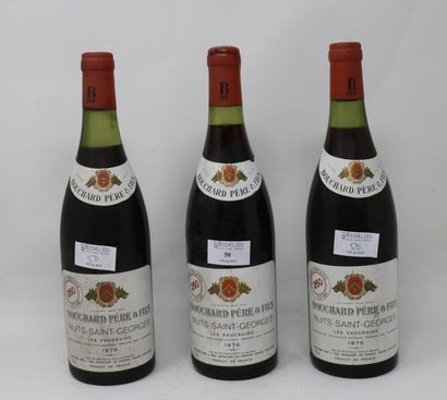 null 3 bouteilles, Nuit-Saint-Georges 1er Cru "Les Vaucrains", 1978, Bouchard père...