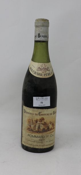 null 1 bouteille, Pommard 1er Cru, 1971, Bouchard père et fils (bas épaule, étiquette...