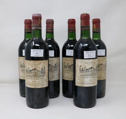 null 6 bouteilles, Château Le Bourdieu, 1986, Haut-Medoc (3 x bas goulot, 3 x hat...
