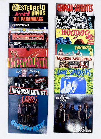 POP ROCK Lot de 19 disques 33T de garage australien. Set of 19 Lps of Australian...