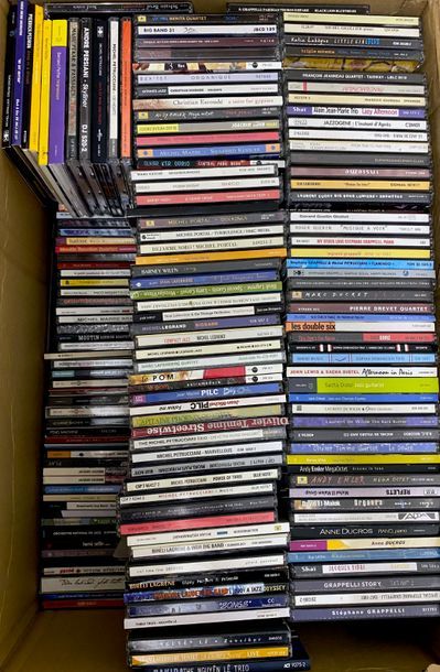 JAZZ FRANCE Lot d'environ 600 cds de jazz français. Certains promos ou albums jamais...
