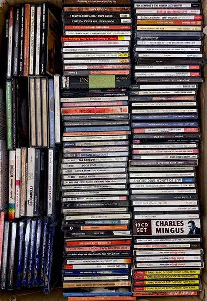 JAZZ Lot d'environ 500 cds de jazz. Rares éditions du début du jazz jusque jazz rock,...