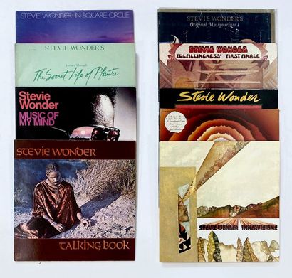 SOUL/ R’N’B/ FUNK Lot de 9 disques 33T de Stevie Wonder. Set of 9 Lps of Stevie Wonder....
