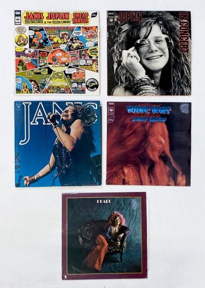 POP ROCK Lot de 5 disques 33T de Janis Joplin. Set of 5 Lps of Janis Joplin. VG à...