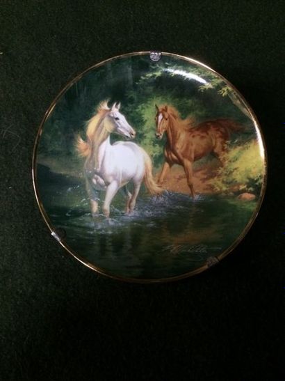 null Assiette décorative en porcelaine à décors de chevaux

Edition limitée signée...