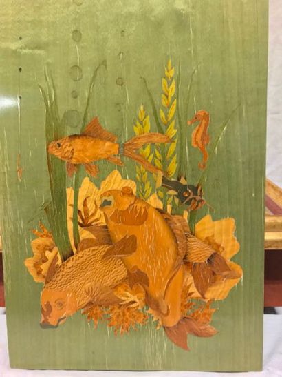 null 20th Century School

"Sea fish in an herbarium."

Wood inlay on panel 

Around...