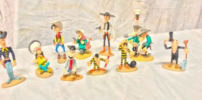 null Onze sujets en résine de 2003, d'après la bande dessinée "Lucky Luke"