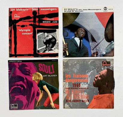 null 4 Lps of Art Blakey, French original pressings. VG to EX VG to EX