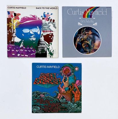 null 3 disques 33T de Curtis Mayfield, pressages originaux français. VG à EX VG à...