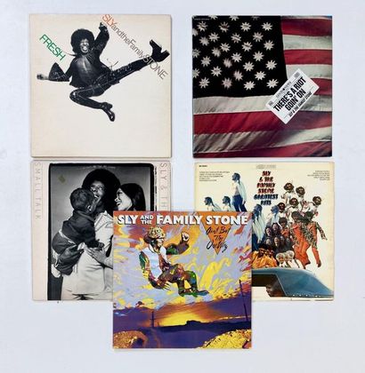 null 5 Lps of Sly and the Family Stone. VG+ to EX VG to EX