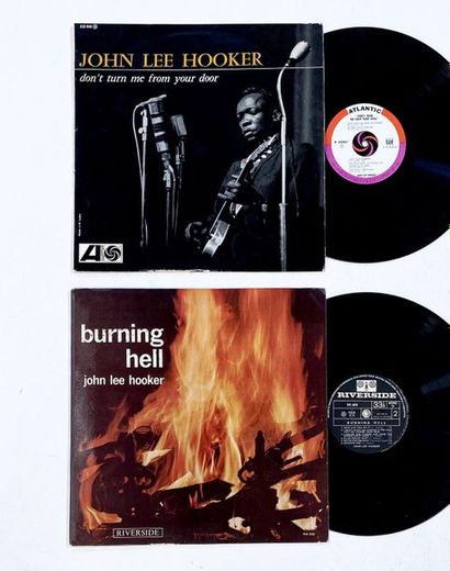 null 2 disques 33T de John Lee Hooker, rare originaux pressages français.VG à VG+...