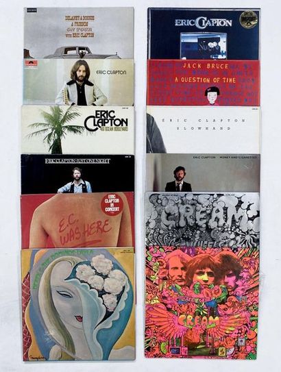 null 12 disques 33T spécial Eric Clapton, Cream originaux français. VG+ à NM VG à...