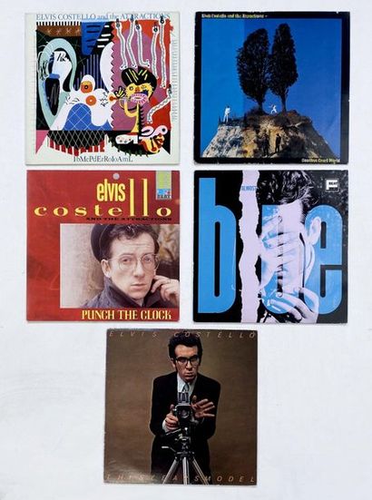 null 5 disques 33T d’Elvis Costello. VG à NM VG+ à NM