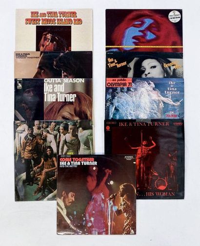 null 9 disques 33T de Ike and Tina Turner. VG à EX VG+ à NM