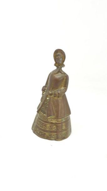 null Cloche en bronze en forme de femme 

H.: 12,5 cm
