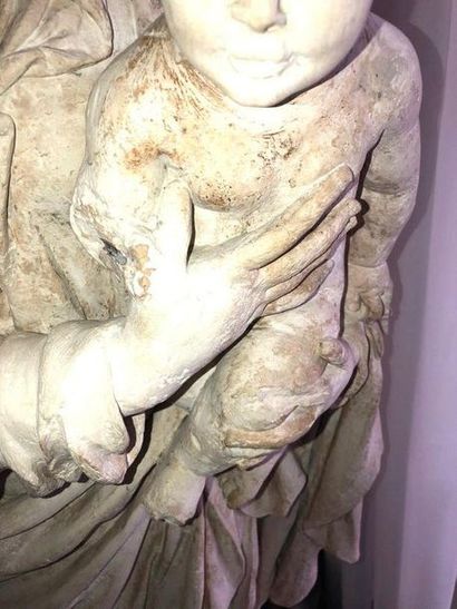 null 19th century school

Virgin and child, limestone statue

Height: 146 cm (mi...