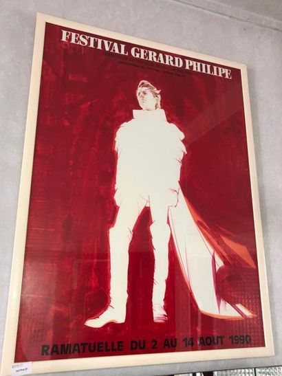 null Lot around the theater including posters including: a framed poster "Festival...