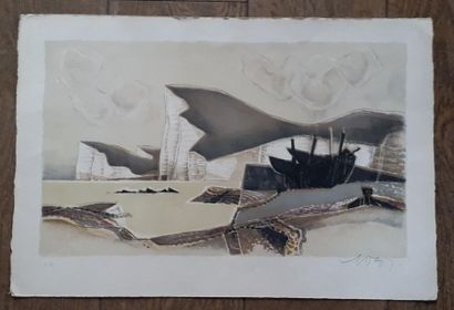 null Georges DAYEZ (1907-1991)

Barques à Etretat

Lithographie, signée en bas à...