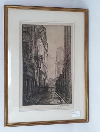 null 20th Century School

"Alley near Notre Dame"

Dry point, signed lower right,...