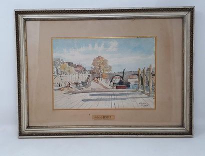 null Gabriel DENEUX (1856-?)

"The Pont Marie in Paris"

Watercolor, signed and located...