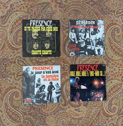 Prog Français 4 disques 45 T - Présence (avec Daniel Balavoine)

VG+ à EX; VG+ à...