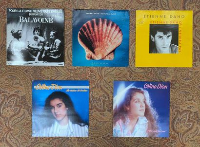 Variété francophone 5 disques (1 x 33 T et 4 x maxi 45 T) - Celine Dion, Etienne...
