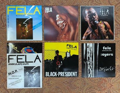 AFRO 7 disques (5 x 33 T et 2 x maxi 45 T) - Fela Kuti

VG+ à EX; VG+ à EX