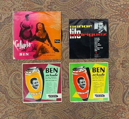 Musiques du Monde 4 disques (3 x 25 cm et 1 x 45 T) - Musique latine (Ben, Tito Rodriguez)

VG...