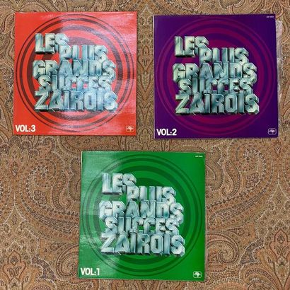 Musique du Monde-Afrique 3 disques 33 T - "Les plus grands succès zaïrois" vol. 1,...