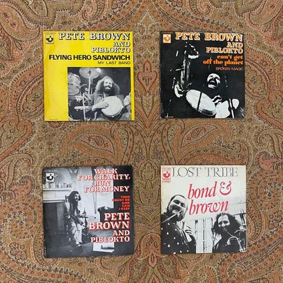 POP ROCK 4 x 7'' - Pete Brown and Piblokto/Bond & Brown

 VG+ to EX; VG+ to EX

English...