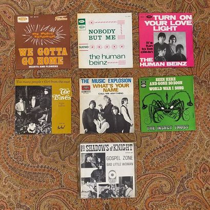 POP ROCK 7 disques 45 T - Garage/Psyché américain, dont promo jukebox + pochette...